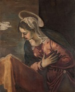 Tintoretto, Jacopo - Die Verkündigung: Maria