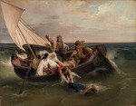 Hayez, Francesco - Boot mit griechischen Flüchtlingen