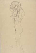 Klimt, Gustav - Stehender weiblicher Akt (Studie für den Beethovenfries)