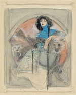 Maxence, Edgar - Porträt von Sarah Bernhardt (1844-1923)