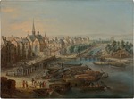 Grevenbroeck, Charles Léopold van - Blick auf das Arsenal, Hafen Saint Paul und Quai des Célestins in Paris