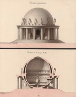 Lequeu, Jean-Jacques - Élévation d'un temple à l'Égalité, pour le jardin du philosophe