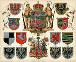 Unbekannter Künstler - Wappen des Königreichs Preußen mit Provinzwappen (Meyers Großes Konversations-Lexikon)
