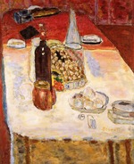 Bonnard, Pierre - Stillleben mit Flasche Rotwein