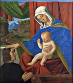 Francesco di Simone da Santacroce - Maria mit dem Kinde und einem Stifter