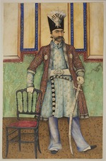 Unbekannter Künstler - Porträt von Naser al-Din Schah (1831-1896), Schah von Persien