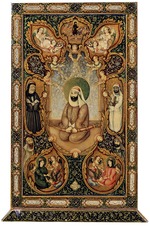 Unbekannter Künstler - Imam Ali (Ali ibn Abi Talib) mit seinen Söhnen Hassan und Hussein