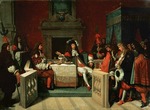 Ingres, Jean Auguste Dominique - Molière am Tisch Ludwigs XIV.