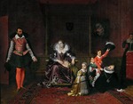 Ingres, Jean Auguste Dominique - Der spanische Gesandte überrascht Heinrich IV. beim Spiel mit seinen Kindern