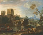 Carlevaris, Luca - Capriccio mit der gebrochenen Brücke