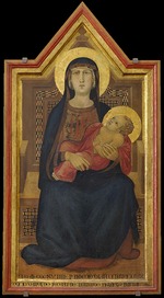 Lorenzetti, Ambrogio - Madonna und Kind auf dem Thron