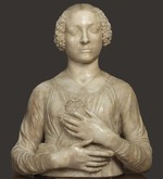 Verrocchio, Andrea del - Dame mit Blumenstrauß
