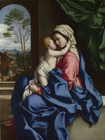 Sassoferrato (Salvi), Giovanni Battista - Madonna mit Kind in Umarmung
