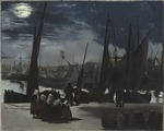 Manet, Édouard - Clair de lune sur le port de Boulogne (Der Hafen von Boulogne bei Mondschein)