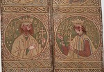 Byzantinische angewandte Kunst - Epitrachelion Stefan des Großen. Detail: Stefan III. mit Sohn Alexandru 