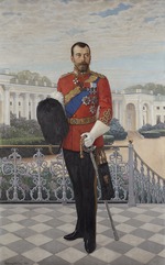 Bogdanow-Belski, Nikolai Petrowitsch - Porträt des Kaisers Nikolaus II. (1868-1918)