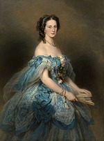 Winterhalter, Franz Xavier - Porträt Großfürstin Alexandra Iosifowna von Sachsen-Altenburg (1830-1911)