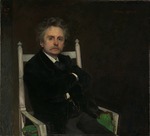 Peterssen, Eilif - Porträt von Edvard Grieg (1843-1907)