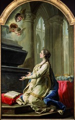 Van Loo, Carle (Charles Andre) - Heilige Clothilde im Gebet am Grab des heiligen Martin