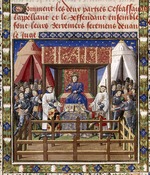 Unbekannter Künstler - Der Gerichtskampf. Aus Cérémonies des gages de bataille selon les constitutions du bon roi Philippe de France