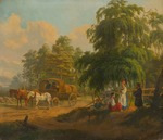 Wenezianow, Alexei Gawrilowitsch - Landschaft mit russischer Troika