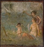 Römisch-pompejanische Wandmalerei - Ariadne und Theseus 