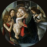 Botticelli, Sandro - Madonna und Kind mit dem Johannesknaben und zwei Engeln
