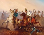 Zimmer, Antonin - Kampf zwischen kaiserlichen österreichischen Dragonern und ungarischen Honvéd Husaren während des Unabhängigkeitskrieges 1849 