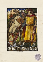 Schiestl, Rudolf - Oswald von Wolkenstein (Design für Glasmalerei)