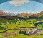 Giacometti, Giovanni - Panorama von Flims. Triptychon, Mitteltafel
