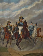 Krüger, Franz - Zar Nikolaus I. von Russland mit dem Thronfolger Alexander und Gefolge 