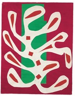 Matisse, Henri - Algue blanche sur fond rouge et vert