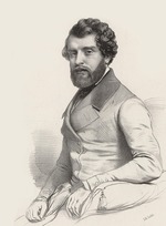 Alophe, Marie-Alexandre Menut - Porträt von Komponist Federico Ricci (1809-1877) 