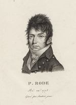 Unbekannter Künstler - Porträt von Komponist Pierre Jacques Joseph Rode (1774-1830)