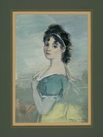 Rudakow, Konstantin Iwanowitsch - Natascha Rostowa. Illustration zum Roman Krieg und Frieden von Leo Tolstoi