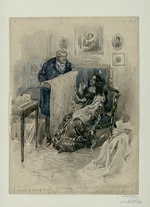 Apsit, Alexander Petrowitsch - Pierre in der Familie. Epilog. Illustration zum Roman Krieg und Frieden von Leo Tolstoi