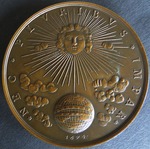 Westeuropäische angewandte Kunst - Medaille Ludwig XIV. Nec pluribus impar