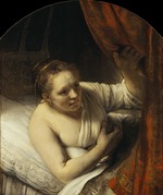 Rembrandt van Rhijn - Junge Frau im Bett