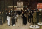 Béraud, Jean - Le boulevard Montmartre, la nuit, devant le théâtre des Variétés