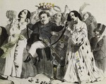 Grandville, Jean-Jacques - Honoré de Balzac, einer der produktivsten Autoren, unterstützt und gekrönt von Frauen