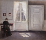 Hammershøi, Vilhelm - Interieur in Strandgade mit Sonnenlicht auf dem Boden