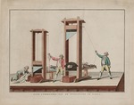 Unbekannter Künstler - Echte Abbildung der Guillotine in Paris
