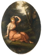 Kauffmann, Angelika - Silvia, sich mit Blumen schmückend, von Daphne beoabachtet