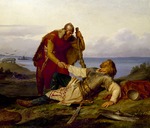 Winge, Marten Eskil - Hjalmar nimmt Abschied von Örvar-Oddr nach der Schlacht von Samsø