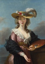 Vigée Le Brun, Louise Élisabeth - Selbstbildnis mit Strohhut