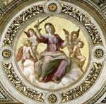 Raffael (Raffaello Sanzio da Urbino) - Justiz (Fresko in Stanza della Segnatura)