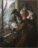 Bussche, Joseph Emanuel van den - Der Maler Jacques-Louis David zeichnet Marie Antoinette auf dem Weg zur Guillotine 1793