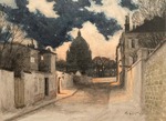 Grasset, Eugène - Sternennacht über Montmartre