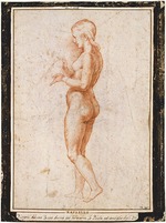 Raffael (Raffaello Sanzio da Urbino), (Werkstatt) - Junge weibliche Figur im Profil