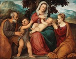 Veronese (de' Pitati), Bonifacio - Die Heilige Familie mit dem Johannesknaben und der heiligen Katharina